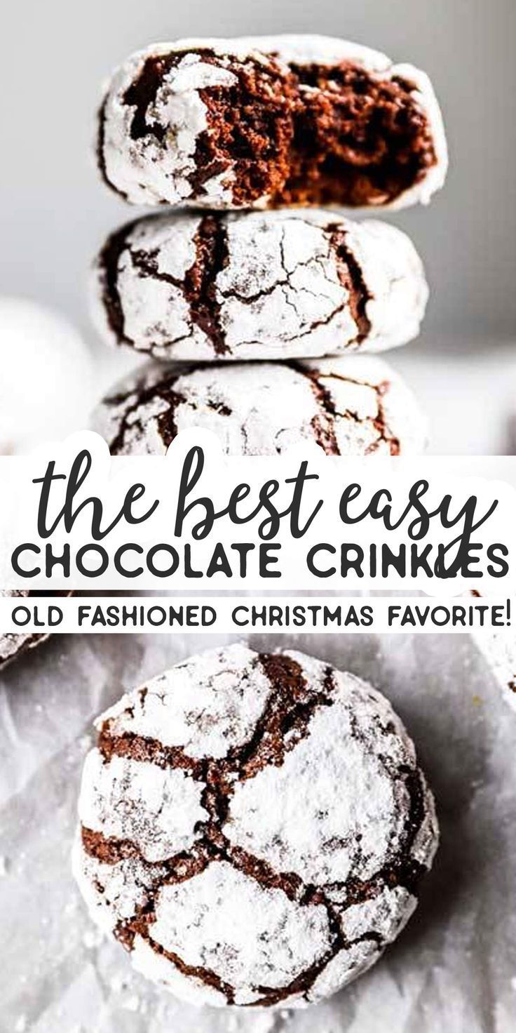 Chewy Chocolate Crinkle Cookies | Recipe with Video Tutorial -   19 best holiday Cookies ideas