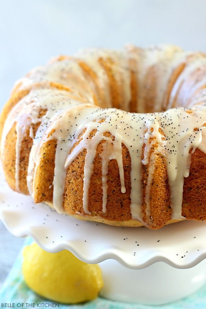 Lemon Poppy Seed Bundt Cake - Belle of the Kitchen -   19 cake Bundt crusts ideas