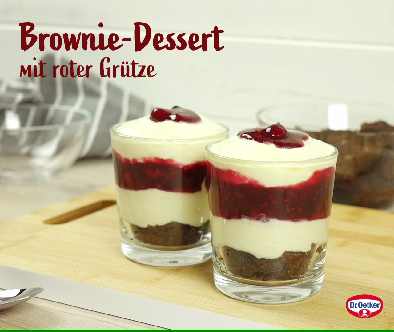 Brownie-Dessert mit Gr?tze -   19 desserts Im Glas blaubeeren ideas