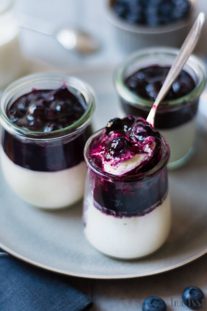 19 desserts Im Glas blaubeeren ideas