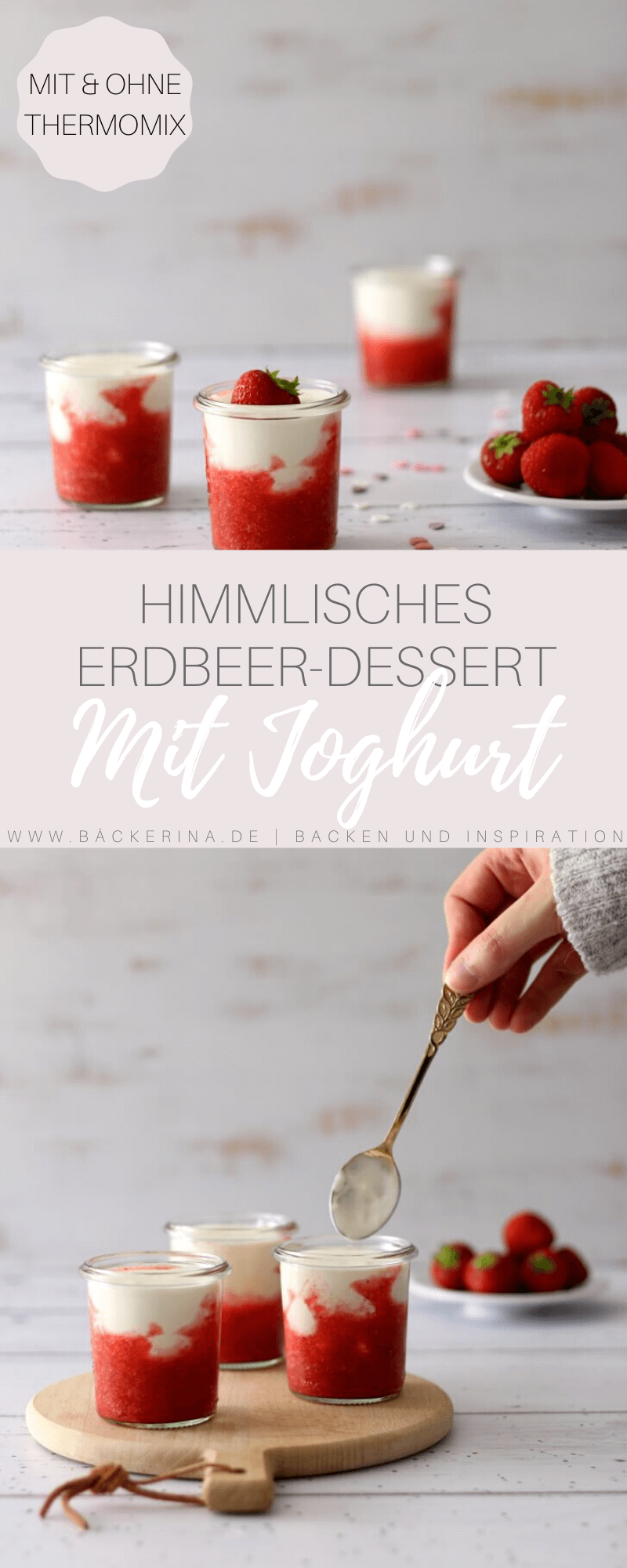 Traumhaftes Erdbeer Dessert im Glas (Mit & ohne Thermomix®) | B?ckerina -   19 desserts Im Glas blaubeeren ideas