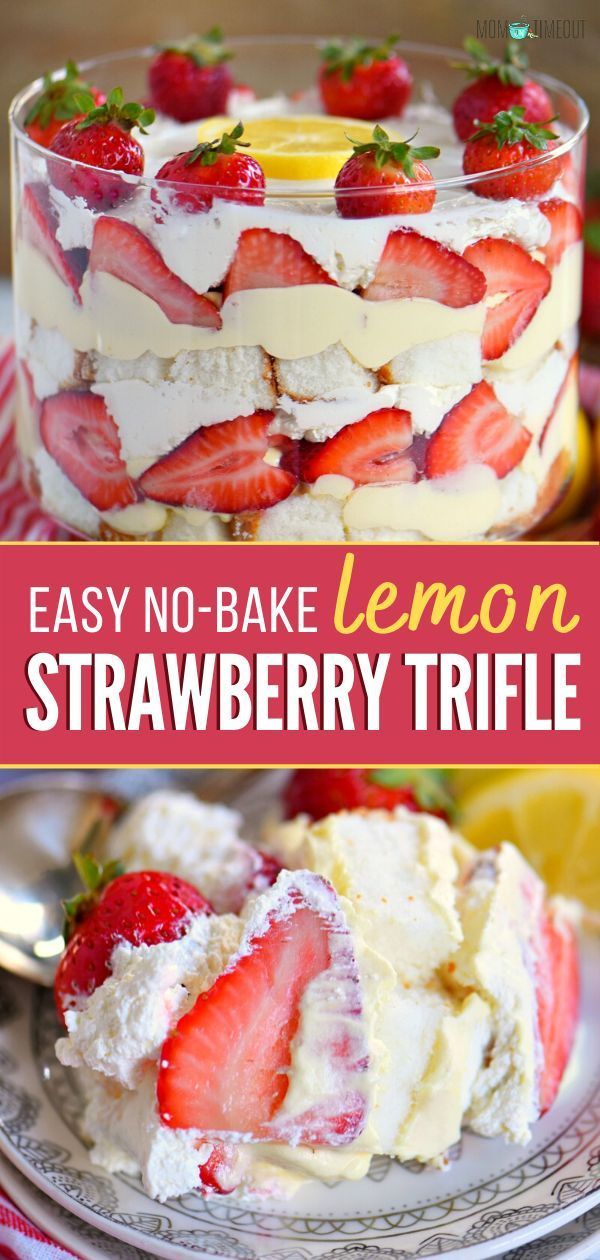 LEMON STRAWBERRY TRIFLE -   19 desserts Strawberry trifle ideas