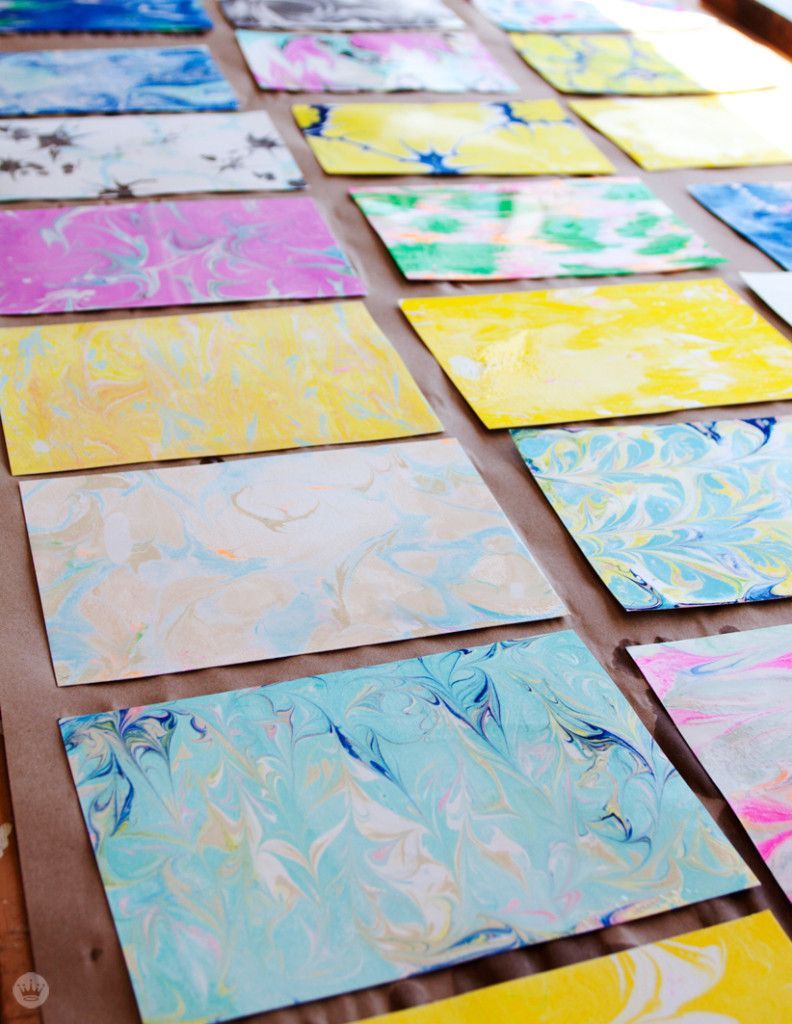 Make your own marbled paper - Think.Make.Share. -   19 diy Paper print ideas