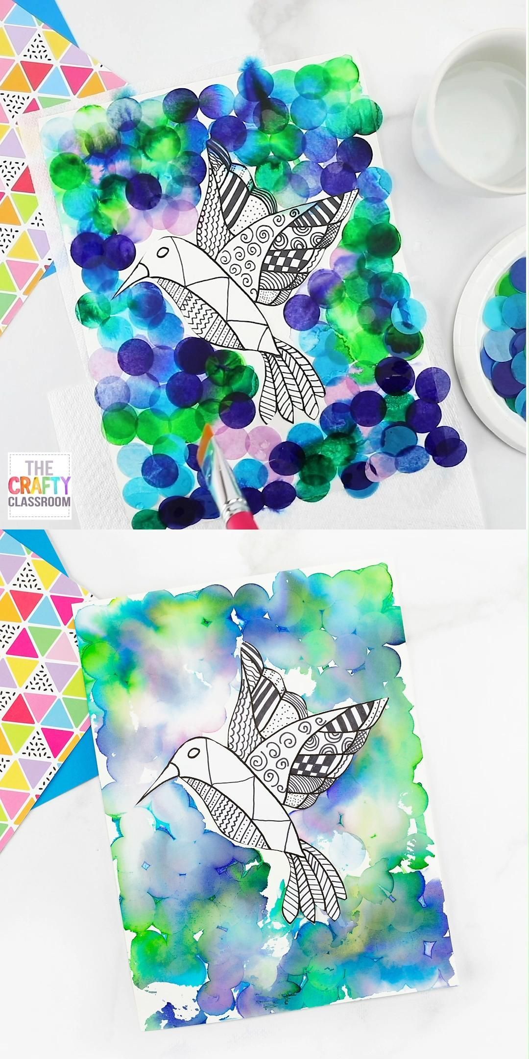 Hummingbird Art Project for Kids -   19 diy Paper print ideas