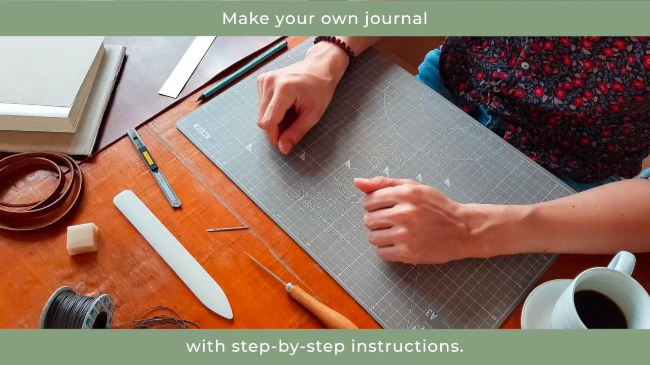 How to Make a Leather Journal in Easy-to-Follow Steps -   19 diy Paper print ideas