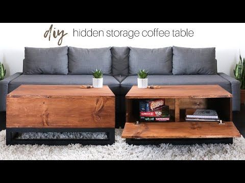 DIY Coffee Table With Hidden Storage - DIY Huntress -   19 diy projects Awesome coffee tables ideas