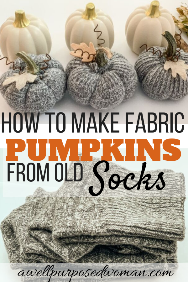 How to Make Fabric Pumpkins from Old Socks - A Well Purposed Woman -   19 fall diy projects For Kids ideas