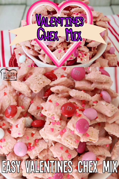 Easy Valentines Chex Mix -   19 valentine desserts For Kids ideas