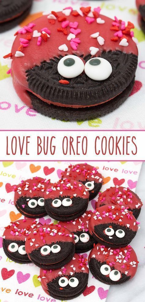 Love Bug Oreo Cookies -   19 valentine desserts For Kids ideas