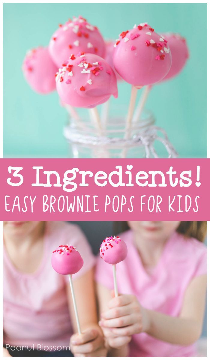 EASY BROWNIE POPS FOR VALENTINE'S DAY -   19 valentine desserts For Kids ideas