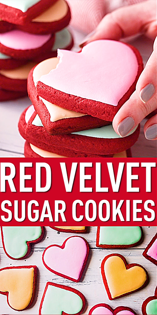 Red Velvet Sugar Cookies -   19 valentine desserts For Kids ideas