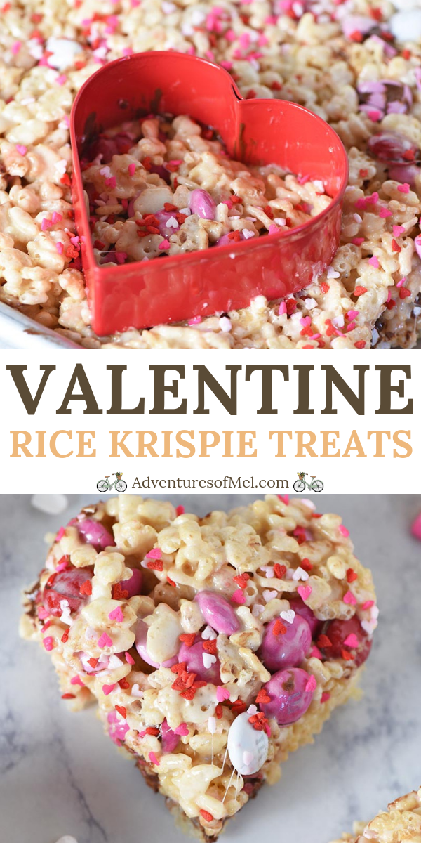 M&M's Heart Shaped Valentine Rice Krispie Treats -   19 valentine desserts For Kids ideas