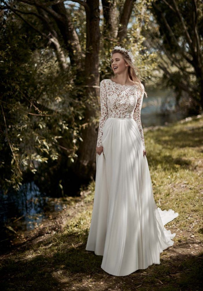 Long Sleeve A-line Wedding Dress | Kleinfeld Bridal -   19 wedding Dresses 2018 ideas