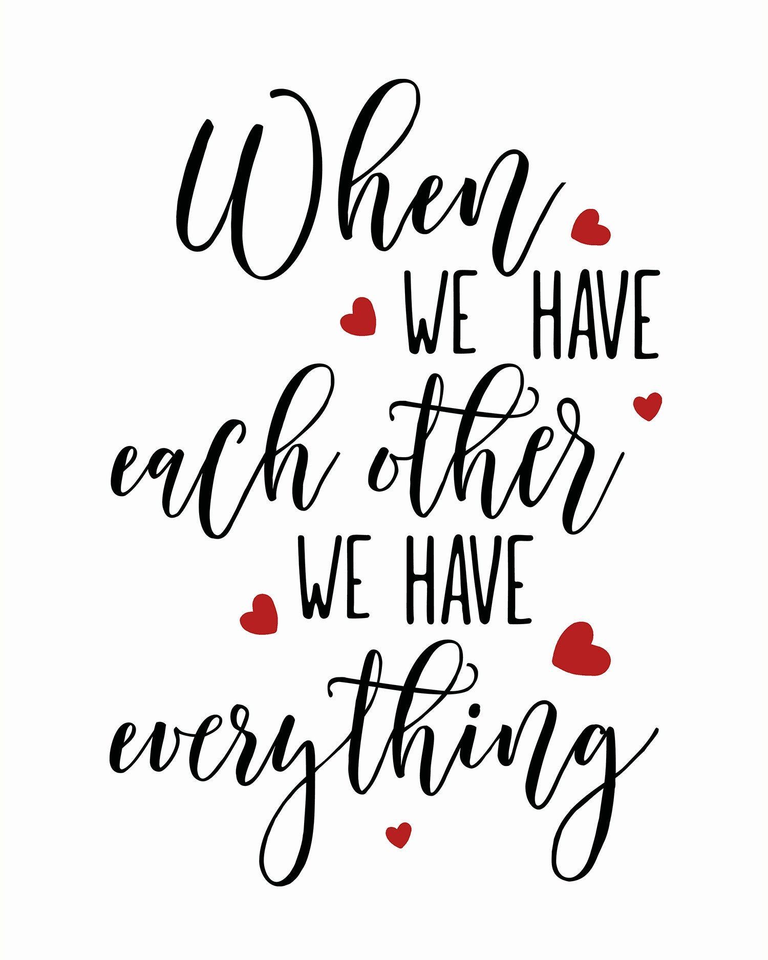 Wedding Gift, Each Other Quote, Wedding Card, Wedding Print, Wedding Sign, Wedding Printable, Red Black Print, Heart Print, Love Print -   19 wedding Quotes for cards ideas