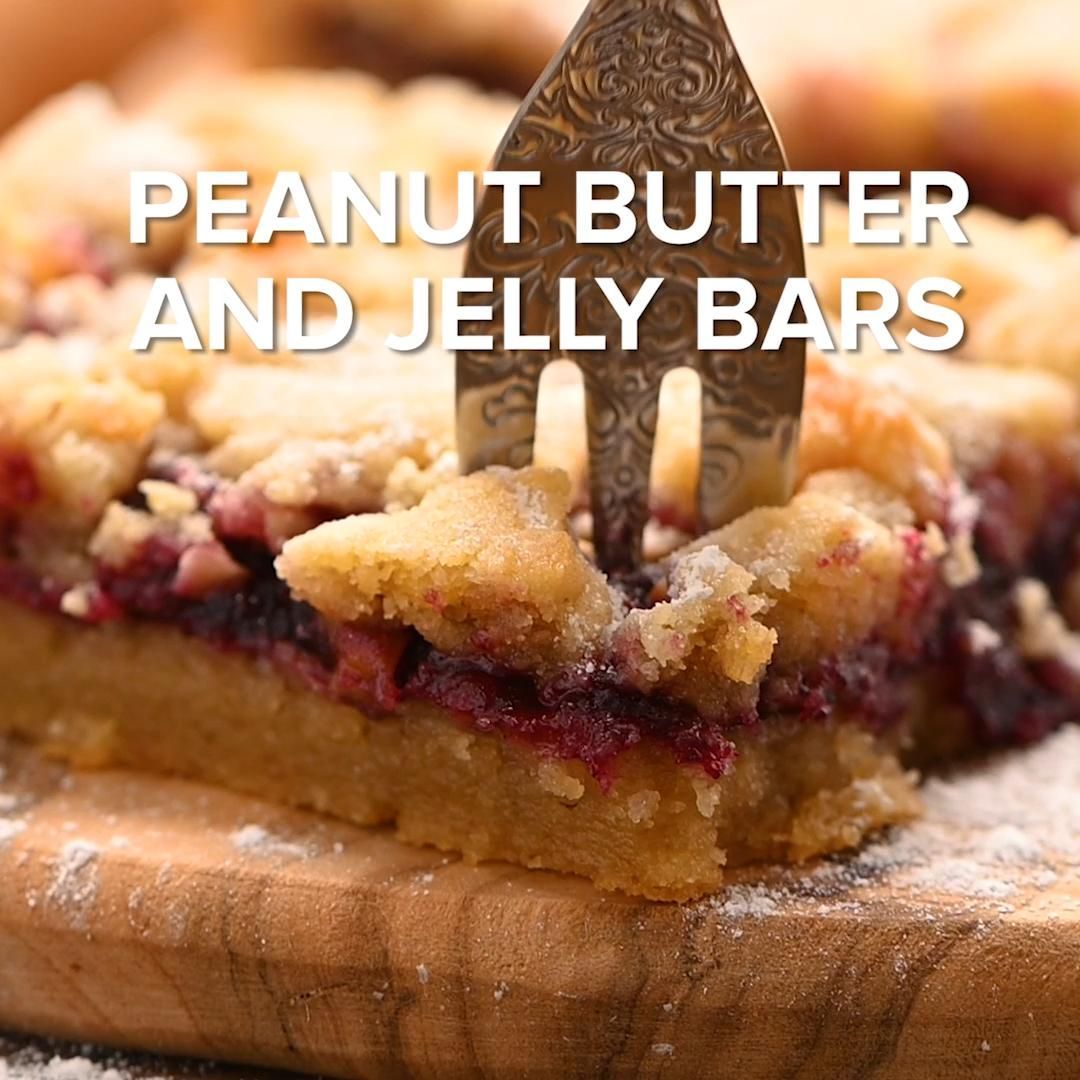 Peanut Butter and Jelly Bars -   25 potluck desserts Videos ideas