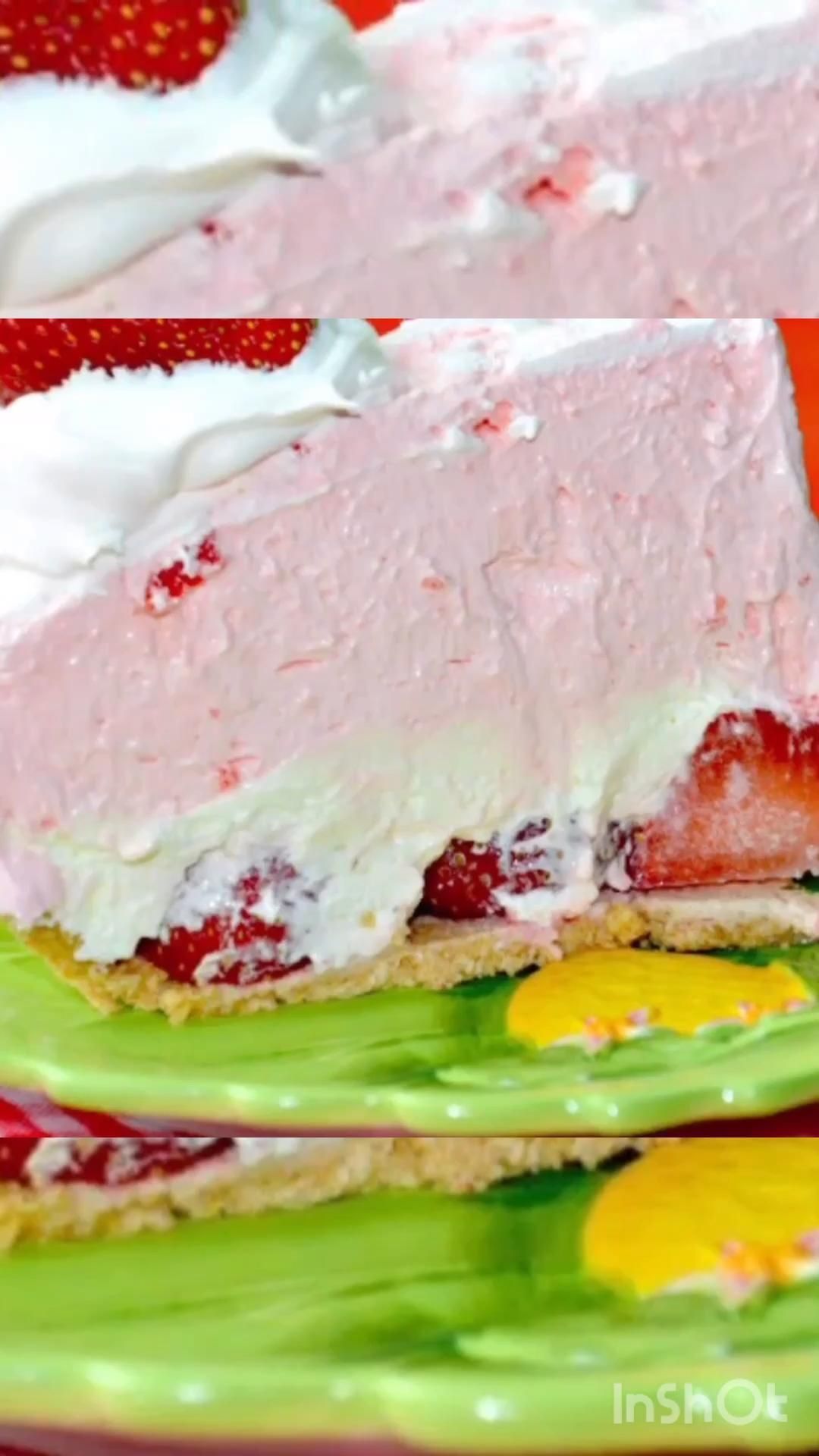 No-Bake Strawberry Cheesecake Pie -   25 potluck desserts Videos ideas