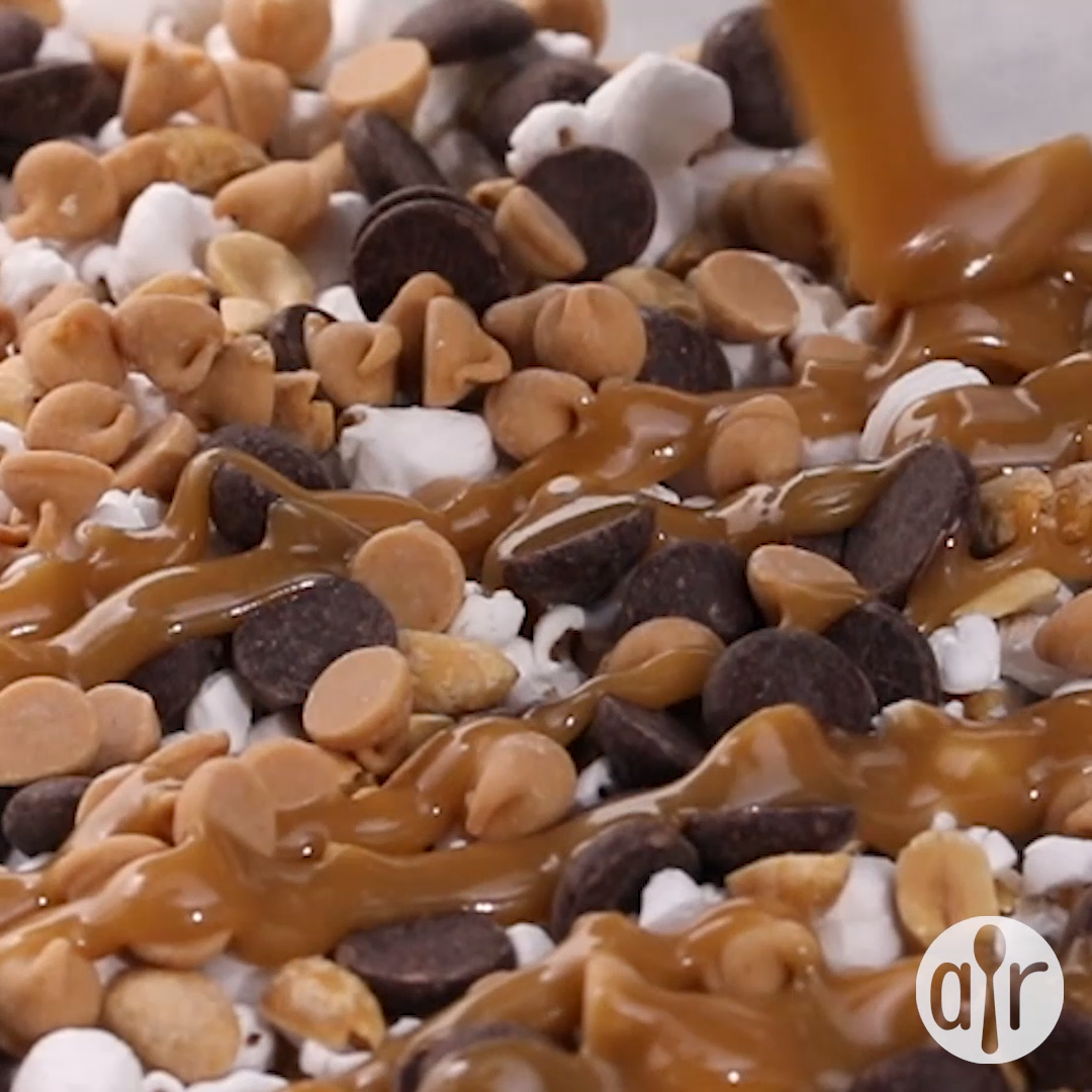 Caramel Popcorn Brownies -   25 potluck desserts Videos ideas