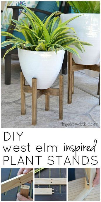 Easy DIY Wooden Plant Stand Tutorial | Diy plant stand, Wooden plant stands, Wooden diy -   diy projects Decoration plants