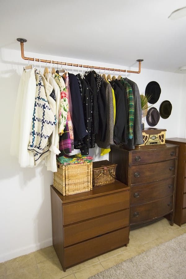 You Can Conquer Your Clothing Storage Without a Closet. Here are 6 Strategies. -   dress DIY rangement