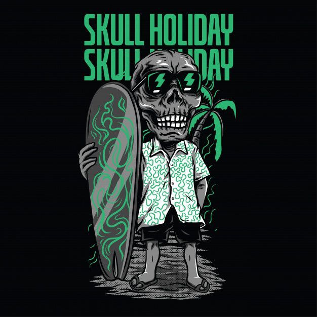 Skull Holiday Illustration -   holiday Illustration vector