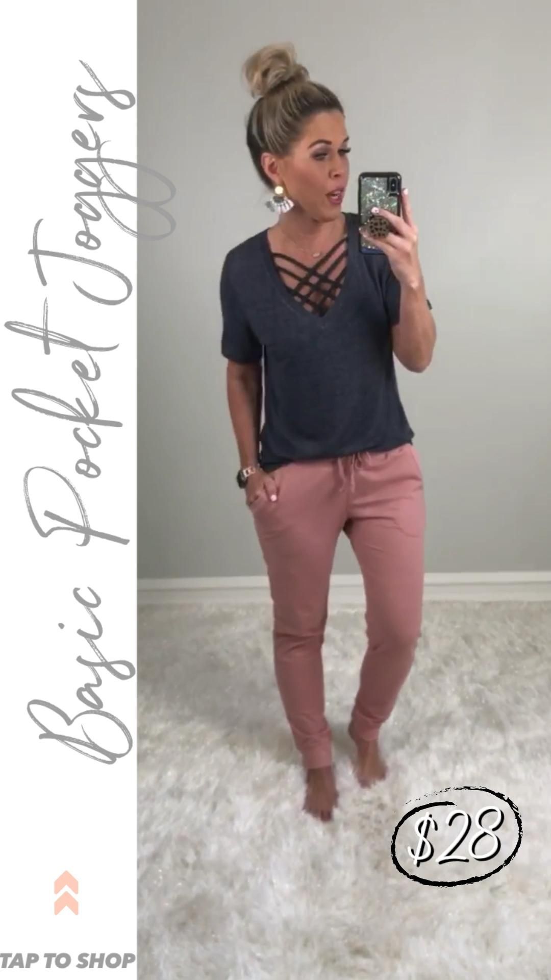 Rose Pocket Joggers - privityboutique -   14 fall casual outfits for women 2020 ideas