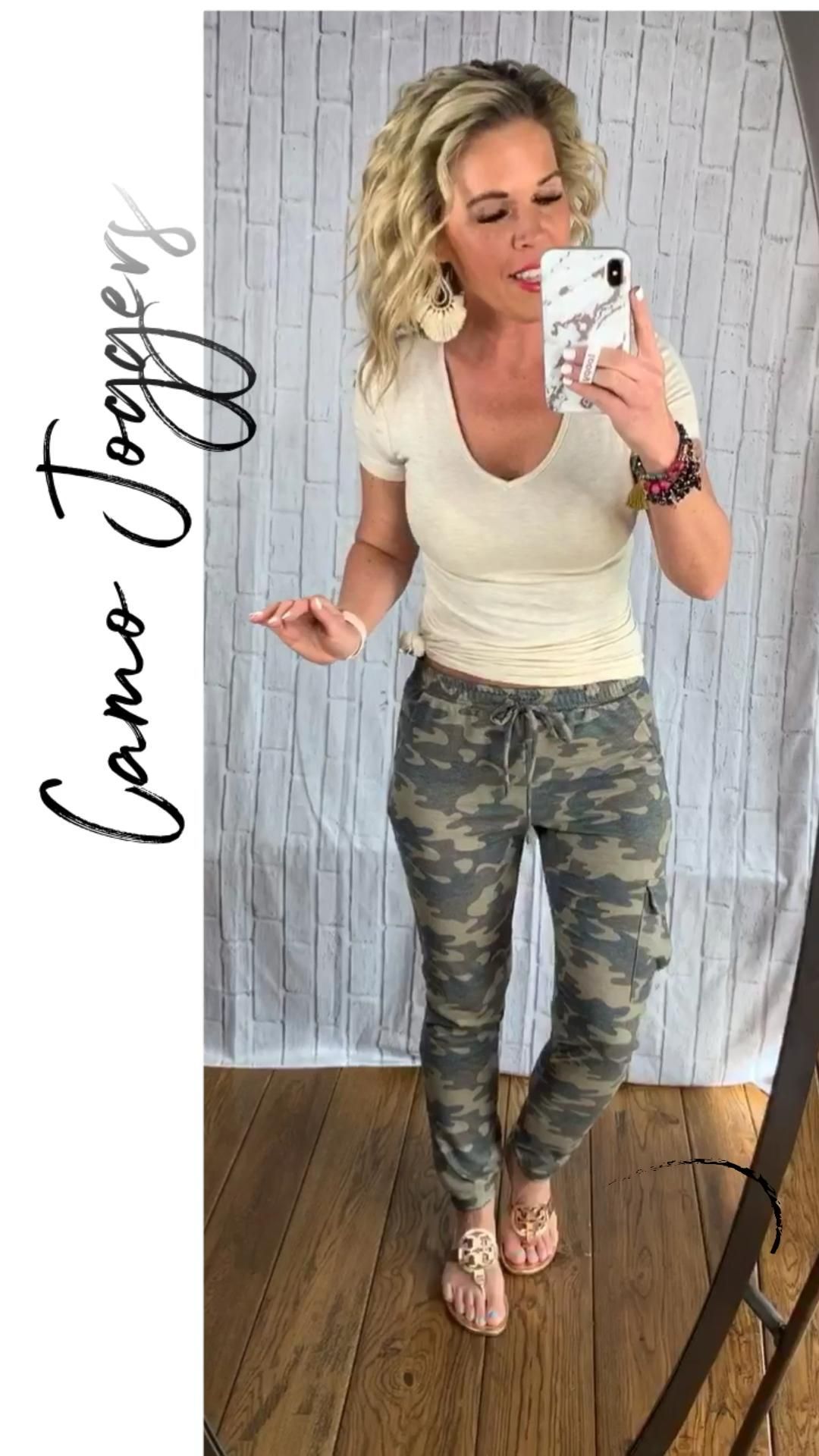 Camo Cargo Joggers: Light - privityboutique -   14 fall casual outfits for women 2020 ideas