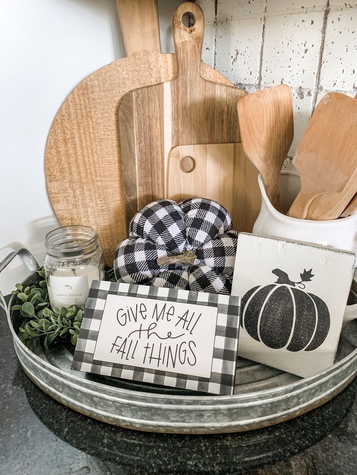 Fall buffalo check trays for inspiration and ideas! | Wilshire Collections -   17 fall decorations for decorative trays ideas