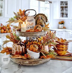 Tiered Tray Decor for Fall and Halloween -   17 fall decorations for decorative trays ideas