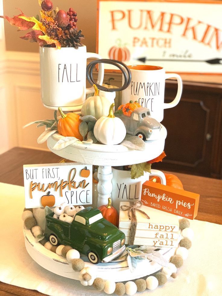 But first pumpkin spice sign, pumpkin spice sign, 3d sign, tiered tray sign, fall decor, tiered tray -   17 fall decorations for decorative trays ideas