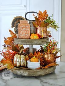 Tiered Tray Decor for Fall and Halloween -   17 fall decorations for decorative trays ideas