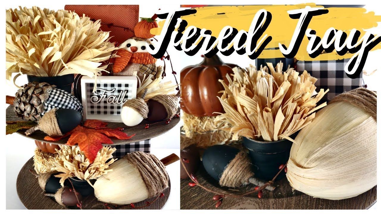 7 TIERED TRAY DECOR DIYs | HOW TO MAKE & DECORATE A $3 DOLLAR TREE TIERED TRAY FOR FALL 2020 -   17 fall decorations for decorative trays ideas