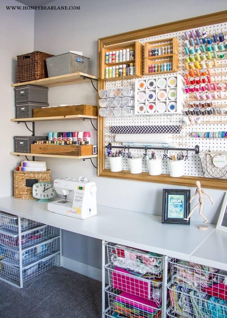 Craft Room Makeover - Honeybear Lane -   19 diy Art storage ideas