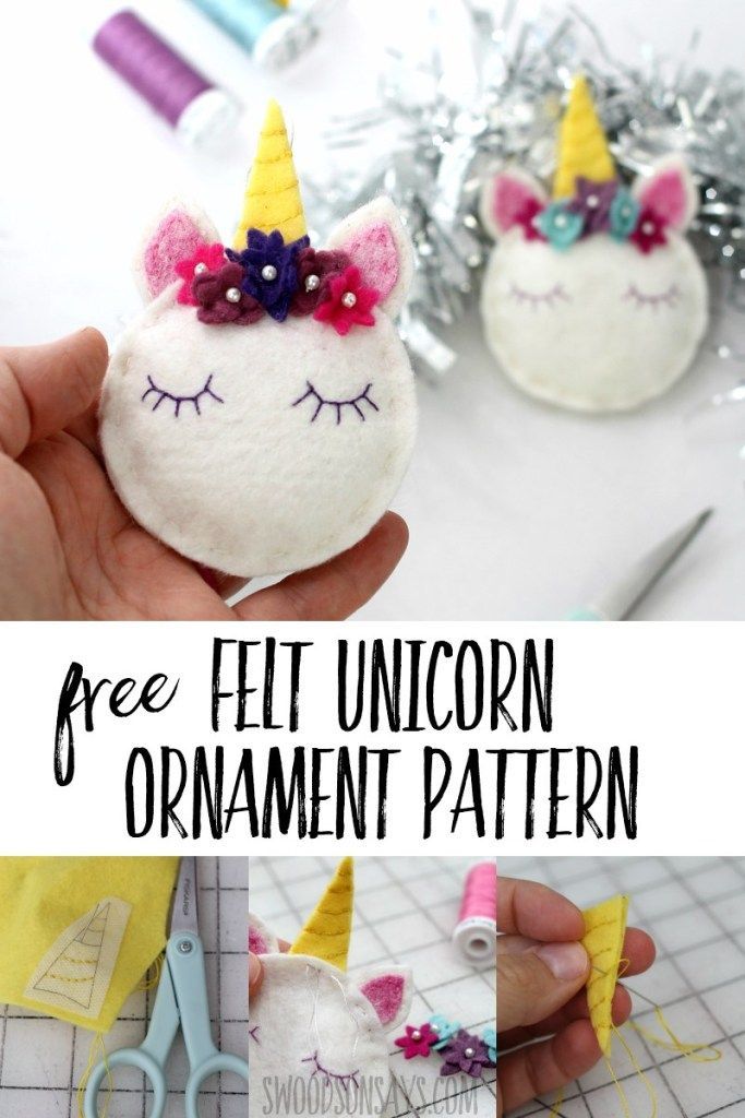 How to make unicorn ornaments -   19 diy Christmas Decorations felt ideas