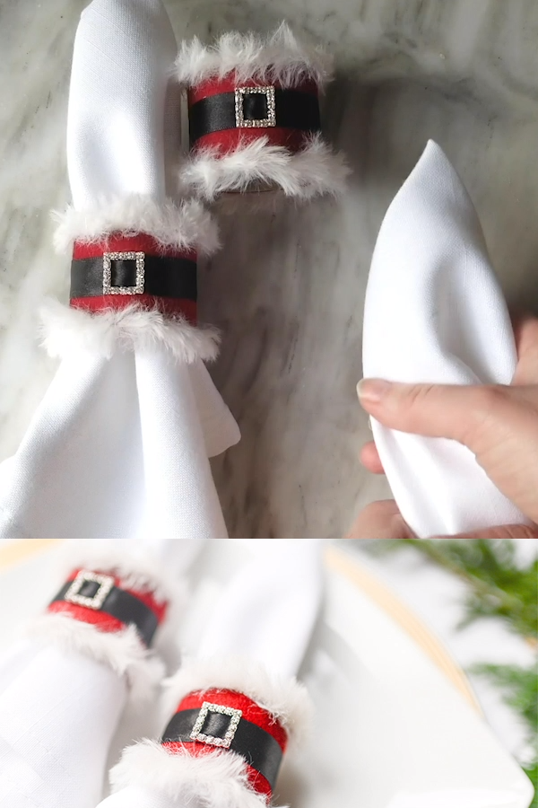 Santa Claus Napkin Ring -   19 diy Christmas Decorations felt ideas