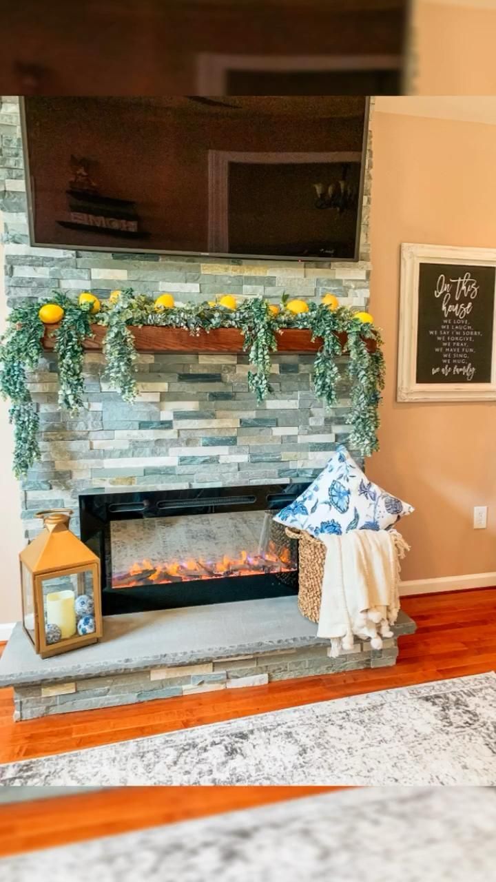 Summer DIY Fireplace Idea -   19 fall fireplace decor 2020 ideas