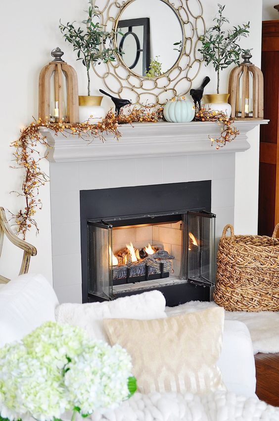 How to Decorate an Amazing Fall Mantel — 2 Ladies & A Chair -   19 fall fireplace decor 2020 ideas
