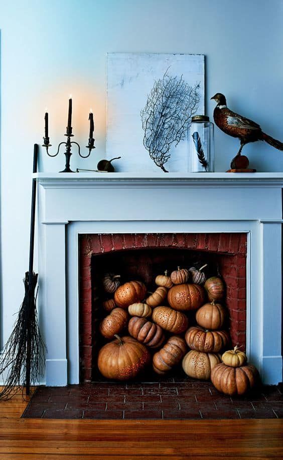 19 fall fireplace decor 2020 ideas