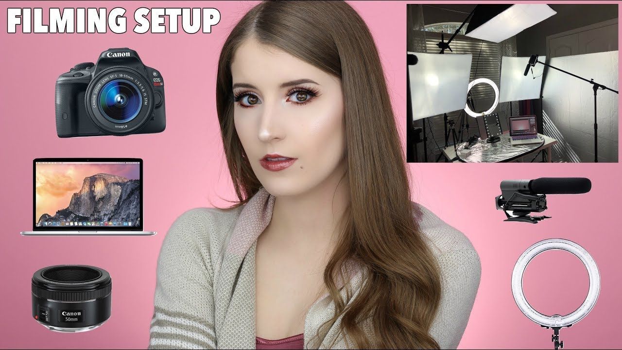 BEAUTY GURU FILMING SETUP | Lighting, Camera, Backdrops, & Sound -   beauty Blogger setup