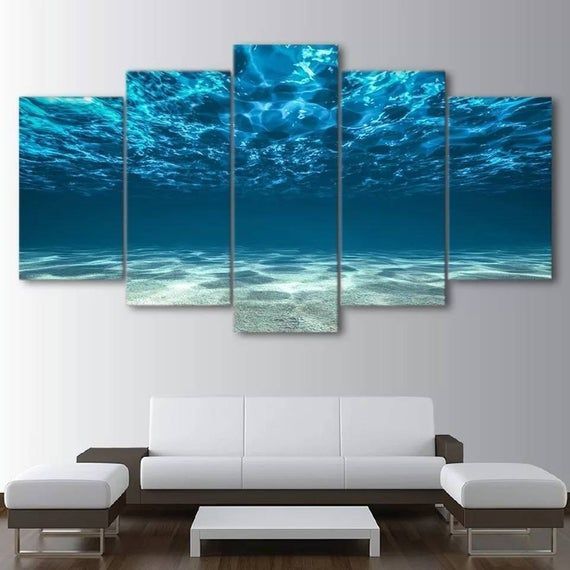 Sea Water Canvas Wall Art, Deep Ocean, Beach, Wall Decor, Photography,Nautical Decor, for Living Roo -   diy 100 wall art