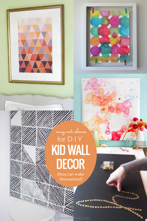 60 Easy Art Ideas for Kids Wall Decor -   diy 100 wall art