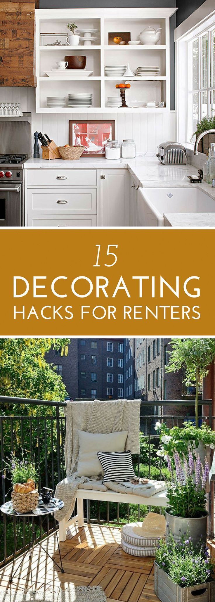 15 Decorating Hacks for Renters (That Won't Cost You Your Security Deposit) -   diy Apartment for renters