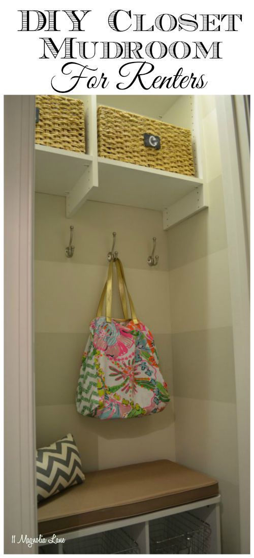 How to DIY a Mudroom/ Drop Zone (For Renters!) | 11 Magnolia Lane -   diy Apartment for renters