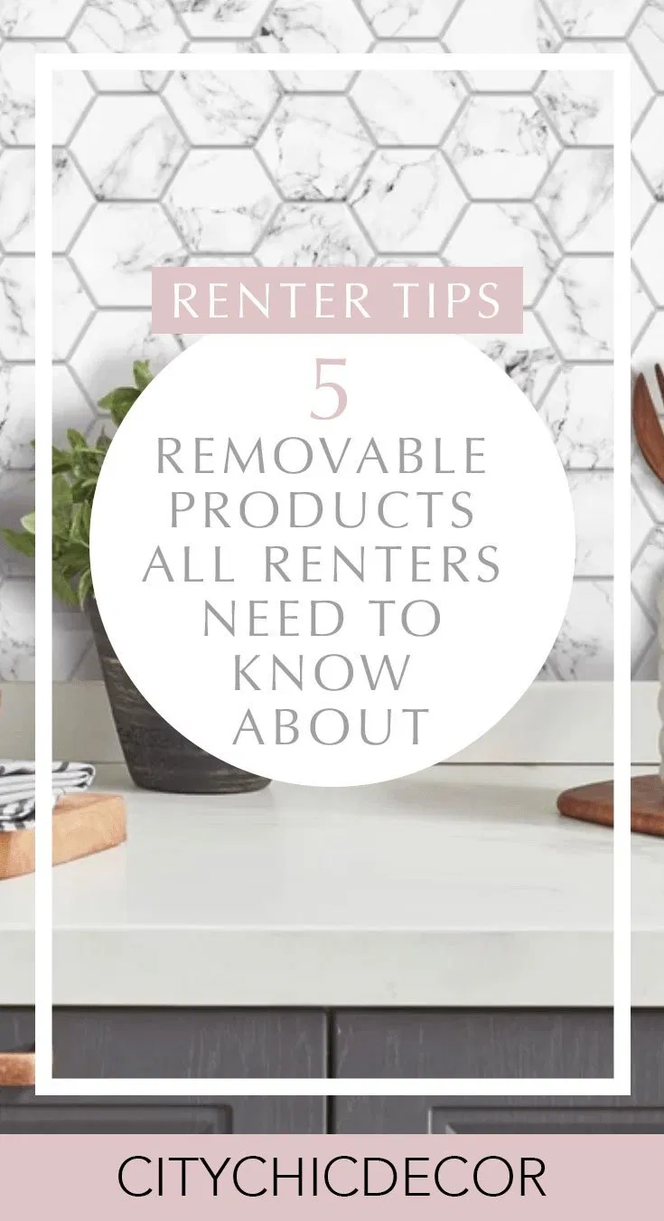 5 Removable Products all Renters Need to Know About - City Chic Decor -   diy Apartment for renters