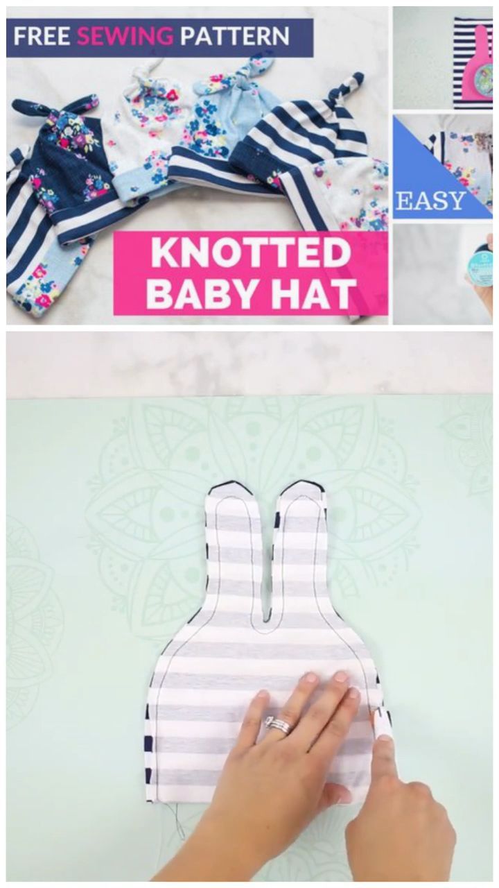 Learn to Sew a Top Knot Baby Knit Hat -   diy Baby hat