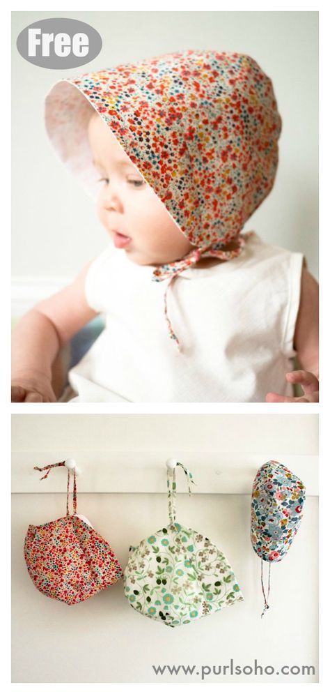 Baby Sun Bonnet Free Sewing Pattern -   diy Baby hat