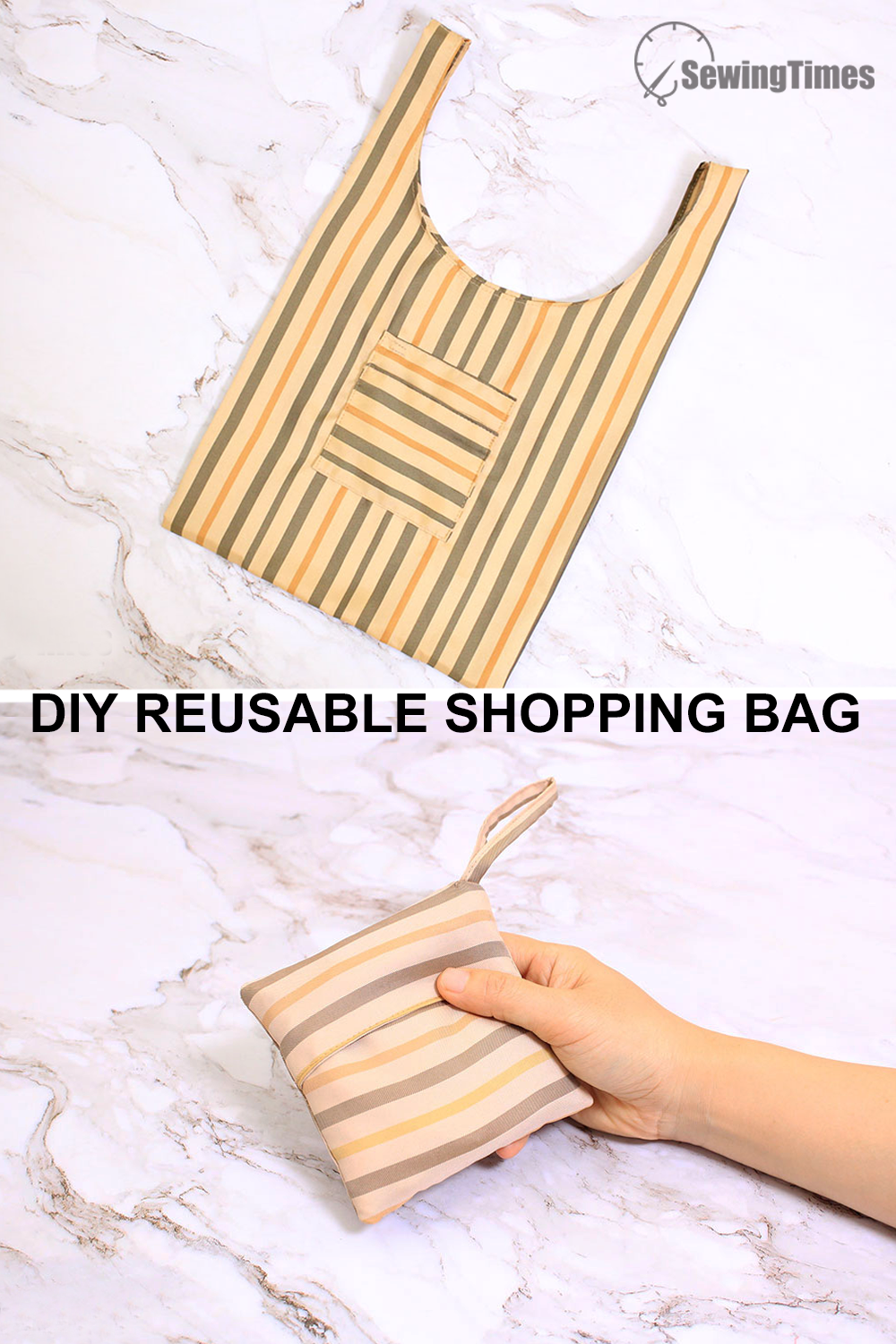 DIY REUSABLE GROCERY BAG -   diy Bag shopping