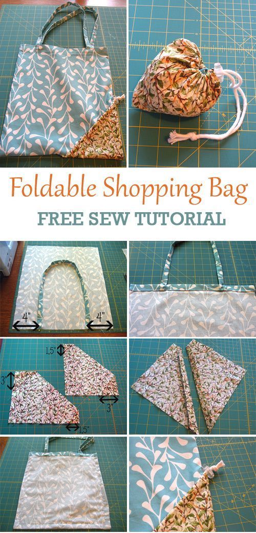 Compact Foldable Shopping Bag Tutorial -   diy Bag shopping