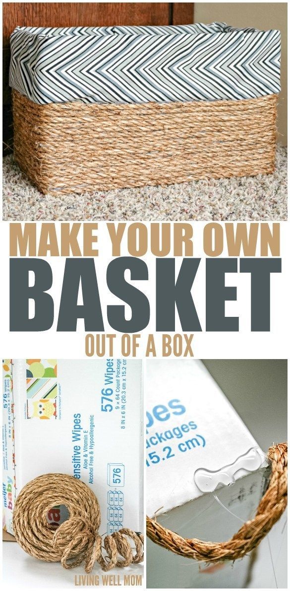 Make Your Own Basket Out of a Box -   diy Box decorate