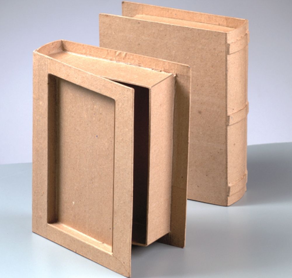18cm Large Paper Mache Book Box to Decorate | Papier Mache Boxes -   diy Box decorate
