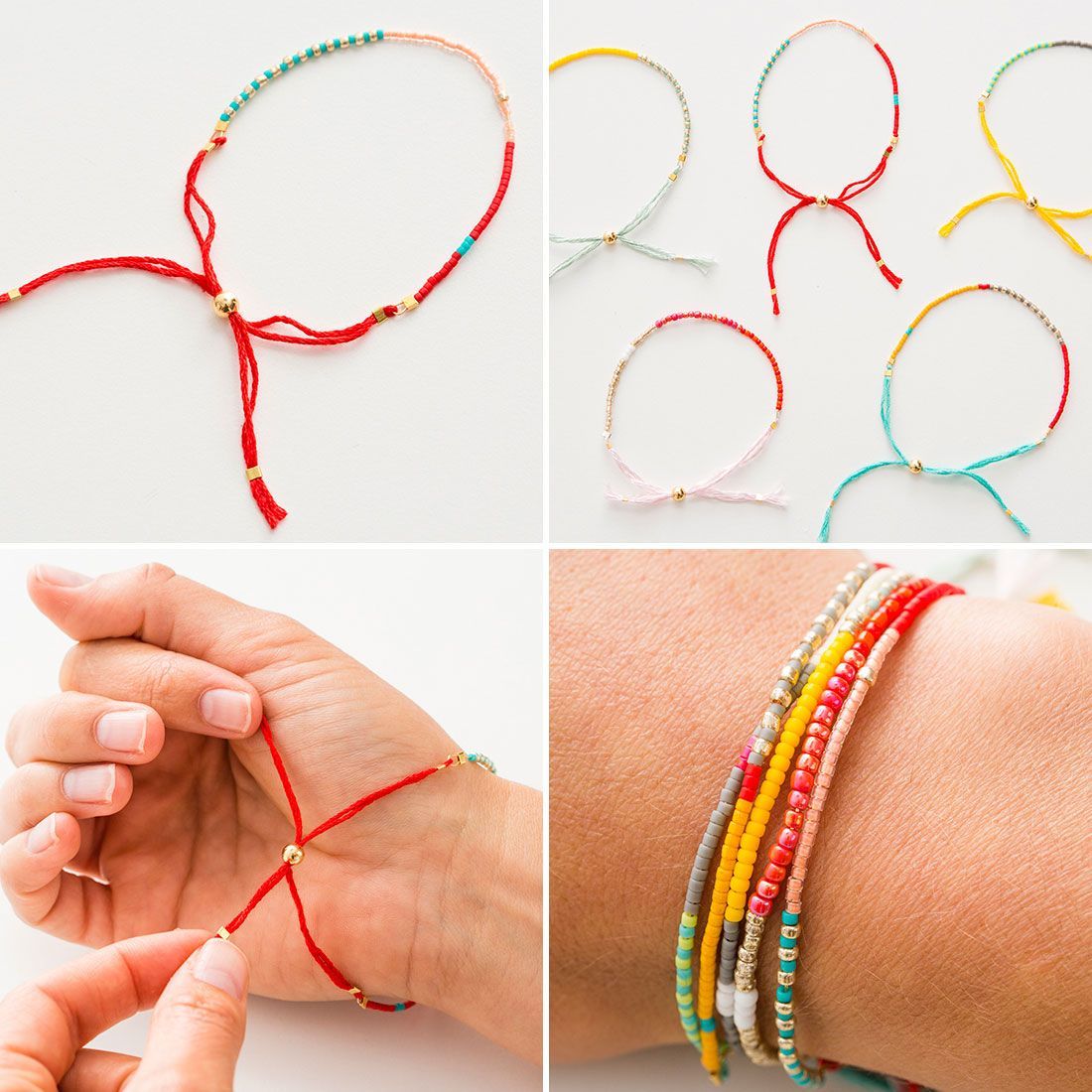 2 Modern Takes on DIY Beaded Bracelets -   diy Bracelets adjustable